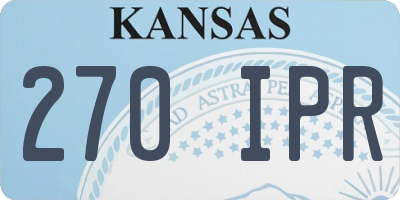 KS license plate 270IPR