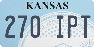 KS license plate 270IPT