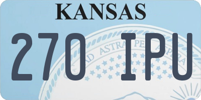 KS license plate 270IPU