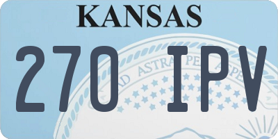 KS license plate 270IPV