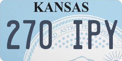 KS license plate 270IPY
