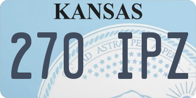 KS license plate 270IPZ
