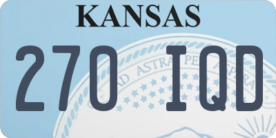KS license plate 270IQD
