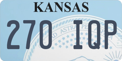 KS license plate 270IQP