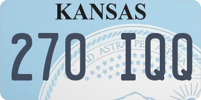 KS license plate 270IQQ