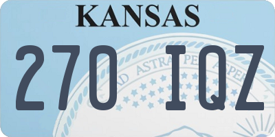 KS license plate 270IQZ