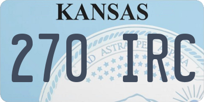 KS license plate 270IRC
