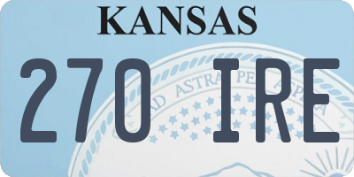 KS license plate 270IRE
