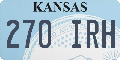 KS license plate 270IRH