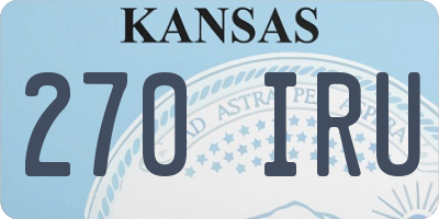 KS license plate 270IRU