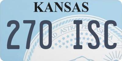 KS license plate 270ISC