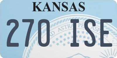 KS license plate 270ISE