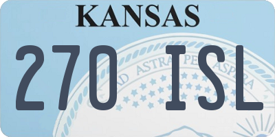 KS license plate 270ISL