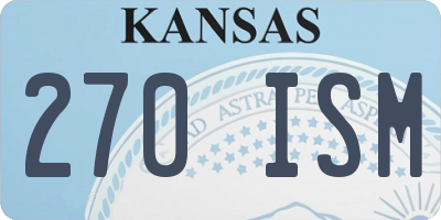 KS license plate 270ISM