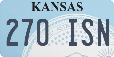 KS license plate 270ISN