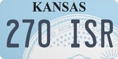 KS license plate 270ISR