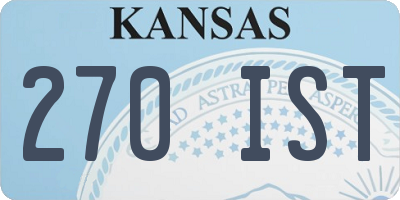 KS license plate 270IST