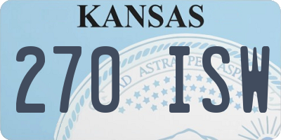 KS license plate 270ISW