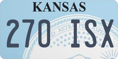 KS license plate 270ISX