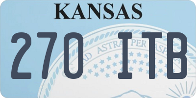 KS license plate 270ITB