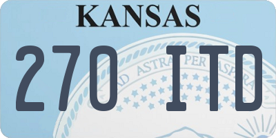 KS license plate 270ITD