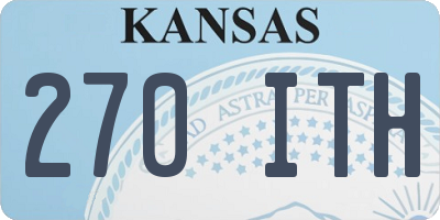 KS license plate 270ITH