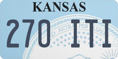 KS license plate 270ITI