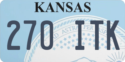 KS license plate 270ITK