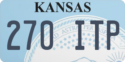 KS license plate 270ITP