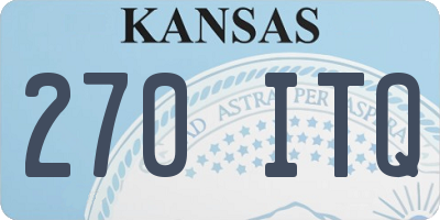 KS license plate 270ITQ