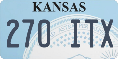 KS license plate 270ITX