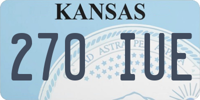 KS license plate 270IUE