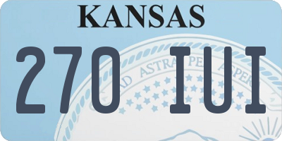 KS license plate 270IUI