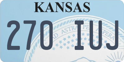 KS license plate 270IUJ
