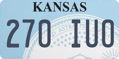 KS license plate 270IUO