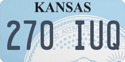 KS license plate 270IUQ