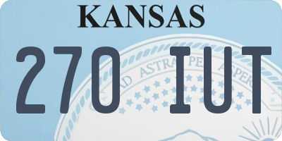KS license plate 270IUT