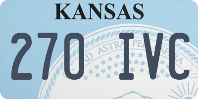 KS license plate 270IVC