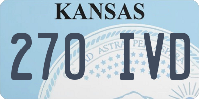 KS license plate 270IVD