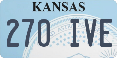 KS license plate 270IVE