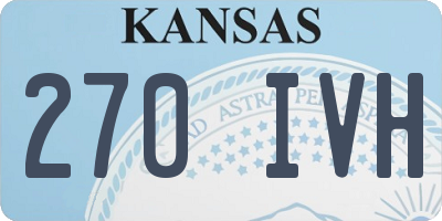 KS license plate 270IVH