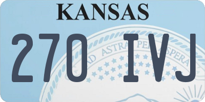 KS license plate 270IVJ