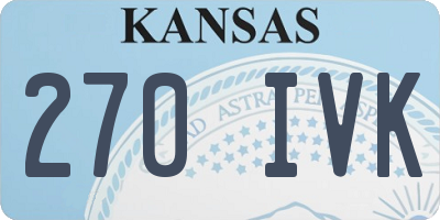 KS license plate 270IVK