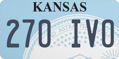 KS license plate 270IVO