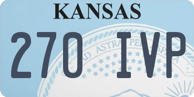 KS license plate 270IVP