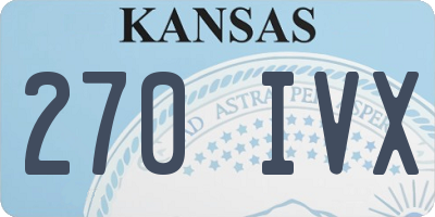 KS license plate 270IVX