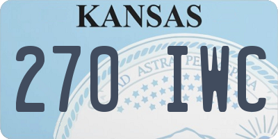KS license plate 270IWC