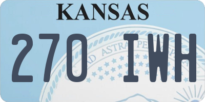 KS license plate 270IWH