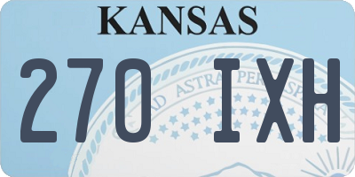 KS license plate 270IXH