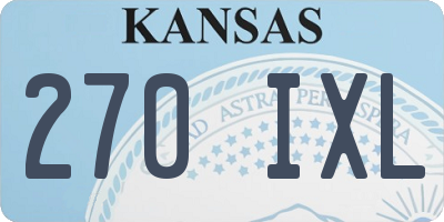 KS license plate 270IXL